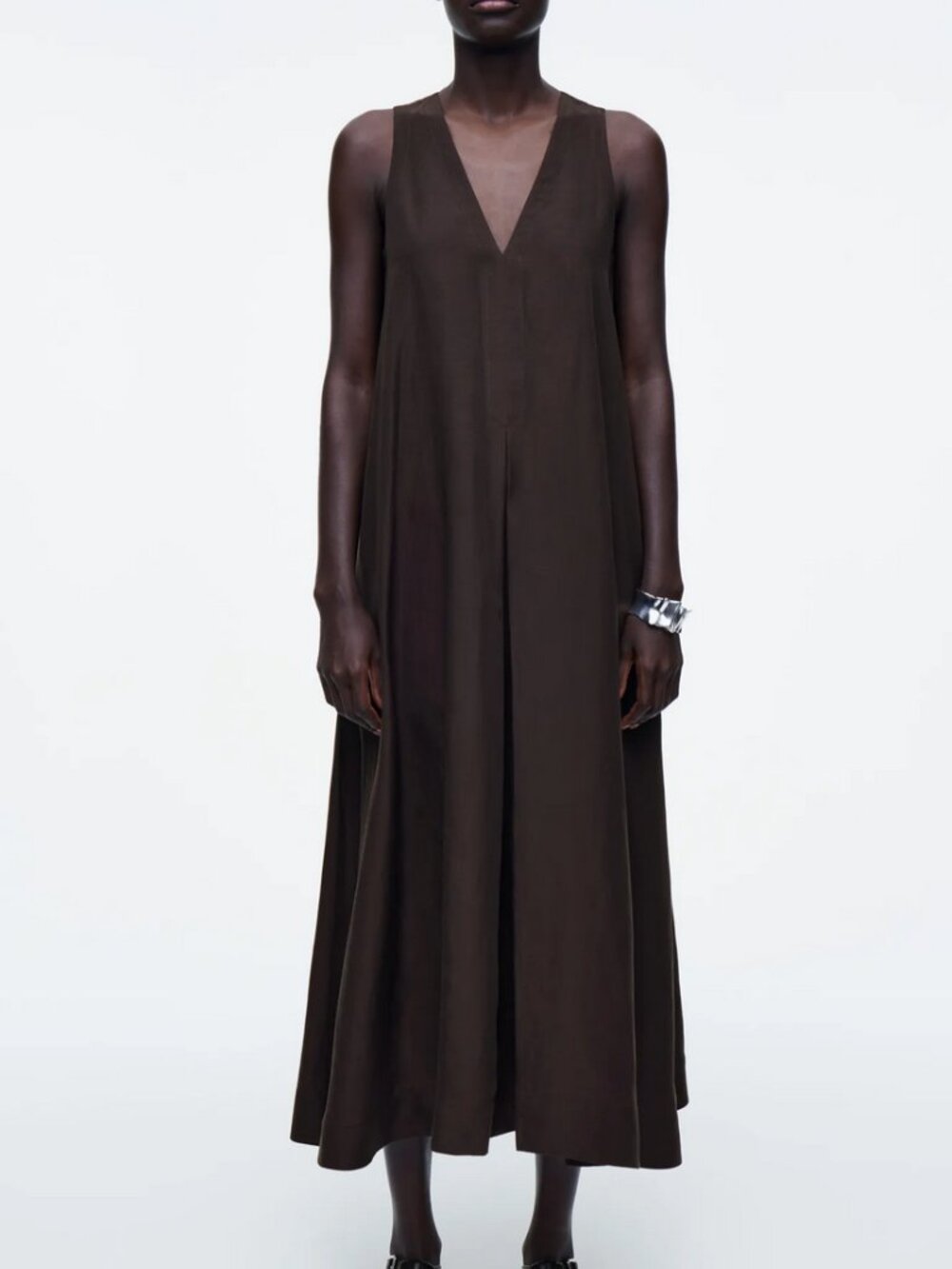 COS A LINEN- BLEND MAXI DRESS NWT